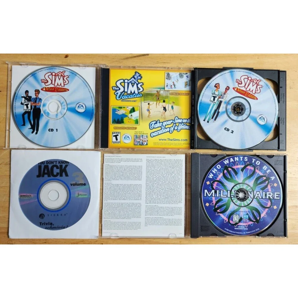 PC CD-Rom/DVD-Rom Games Lot of 8 Conan, Sims, Echo, Deal or No Deal & Others